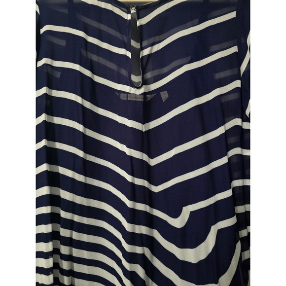 Soft Surroundings Deco Nautical Maxi Dress 2 Piece Blue White Size Large - Picture 3 of 5